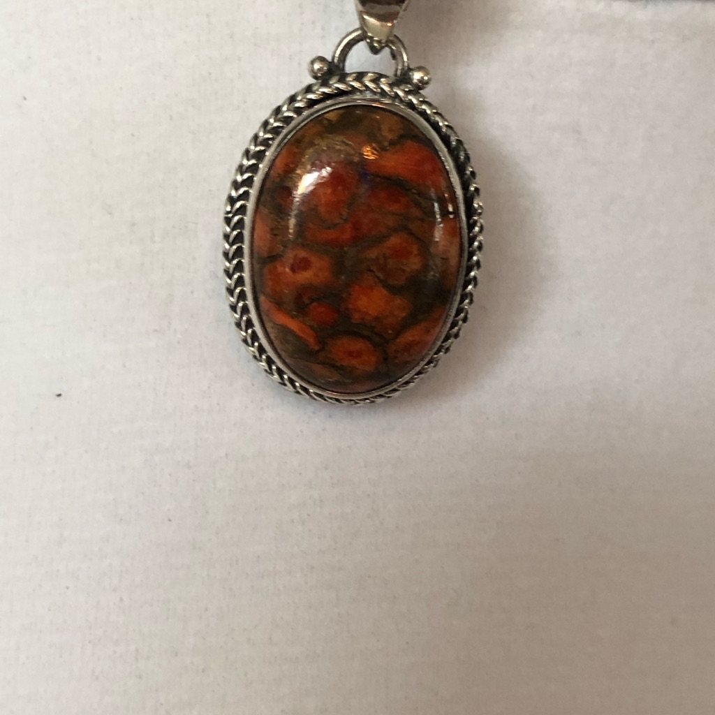 Orange Turquoise In Sterling Silver 8.00 Ctw
